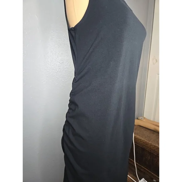 Isabel Maternity Women's Black Sleeveless Stretch Bodycon Dress Size Medium - Picture 2 of 5